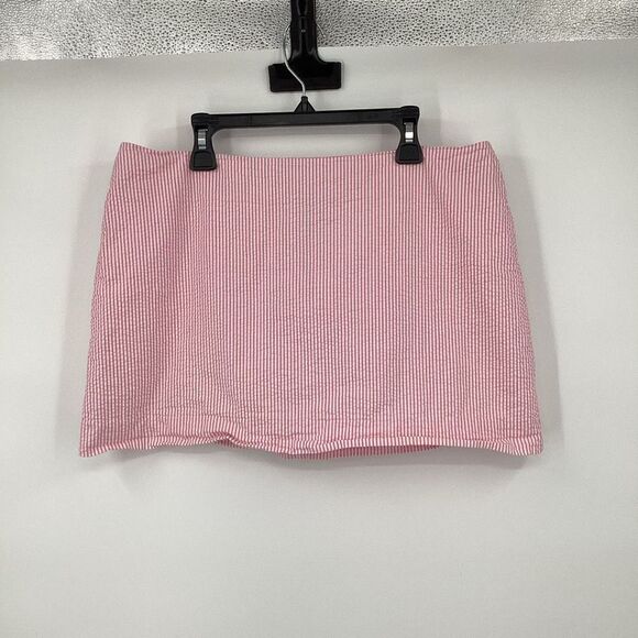 Ladies Lilly Pulitzer‎ white and Pink Seersucker Mini Skirt size 8 Pink / white - Picture 1 of 4